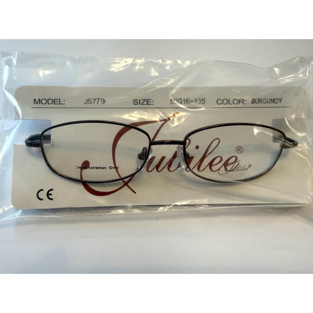 NWT Jubilee‎ 5779 Burgundy Spiral Design Metal EYEGLASSES FRAME RX 50-16-135mm